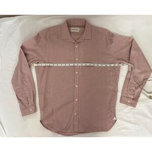 Oliver Spencer Mens Long Sleeve Button Down Shirt Dusty Rose Size 15.5